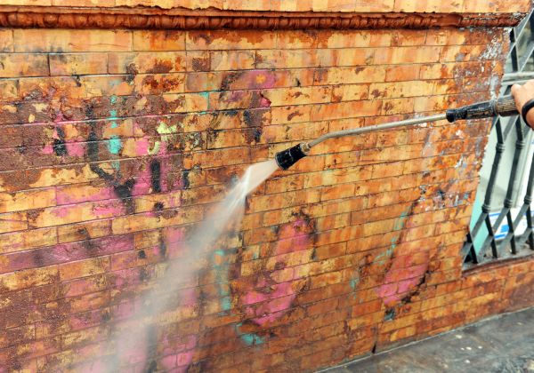 Brick Graffiti Cleaning in Marco Island